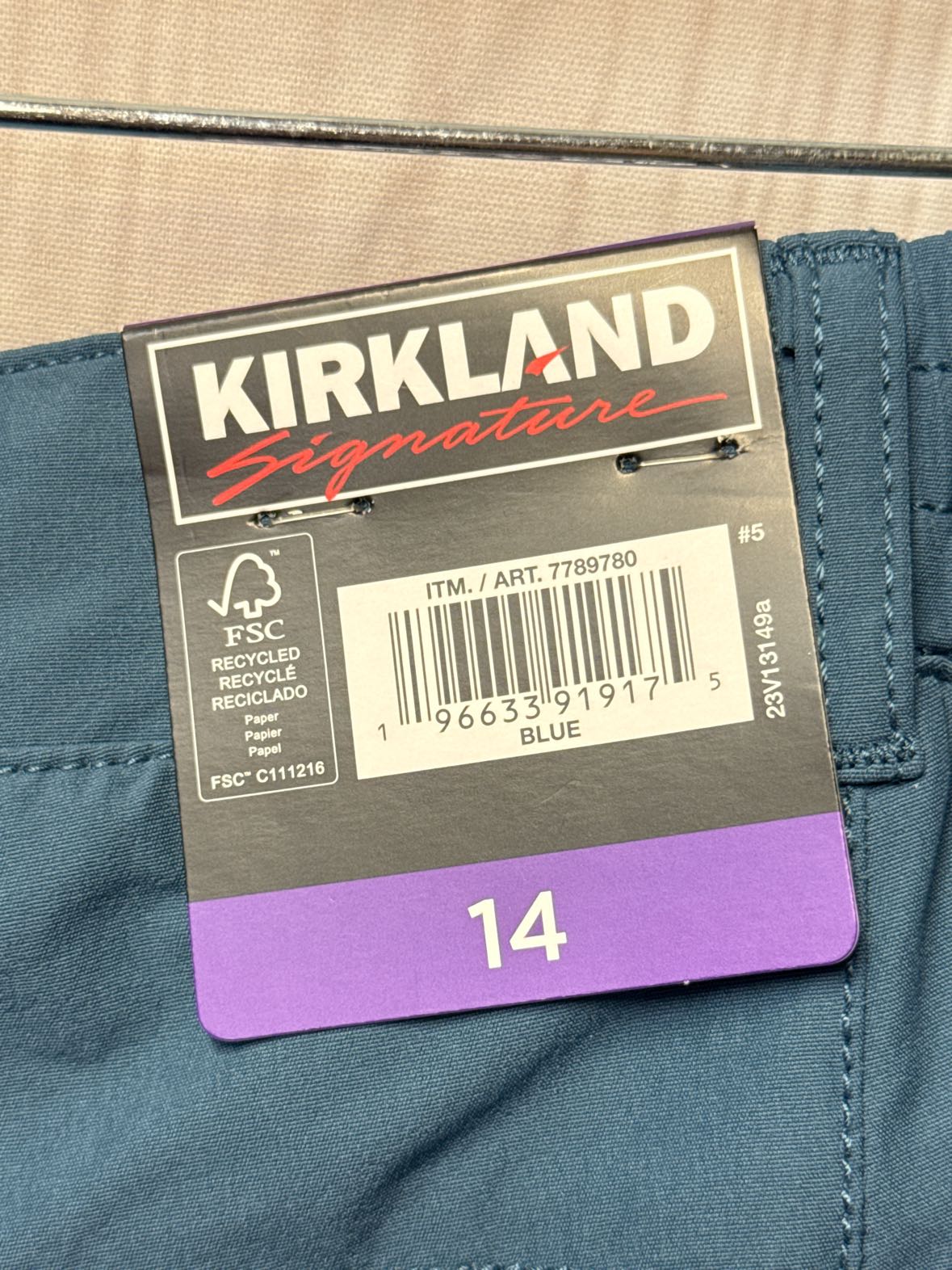 NWT Kirkland Women's Size 14 Blue Pants