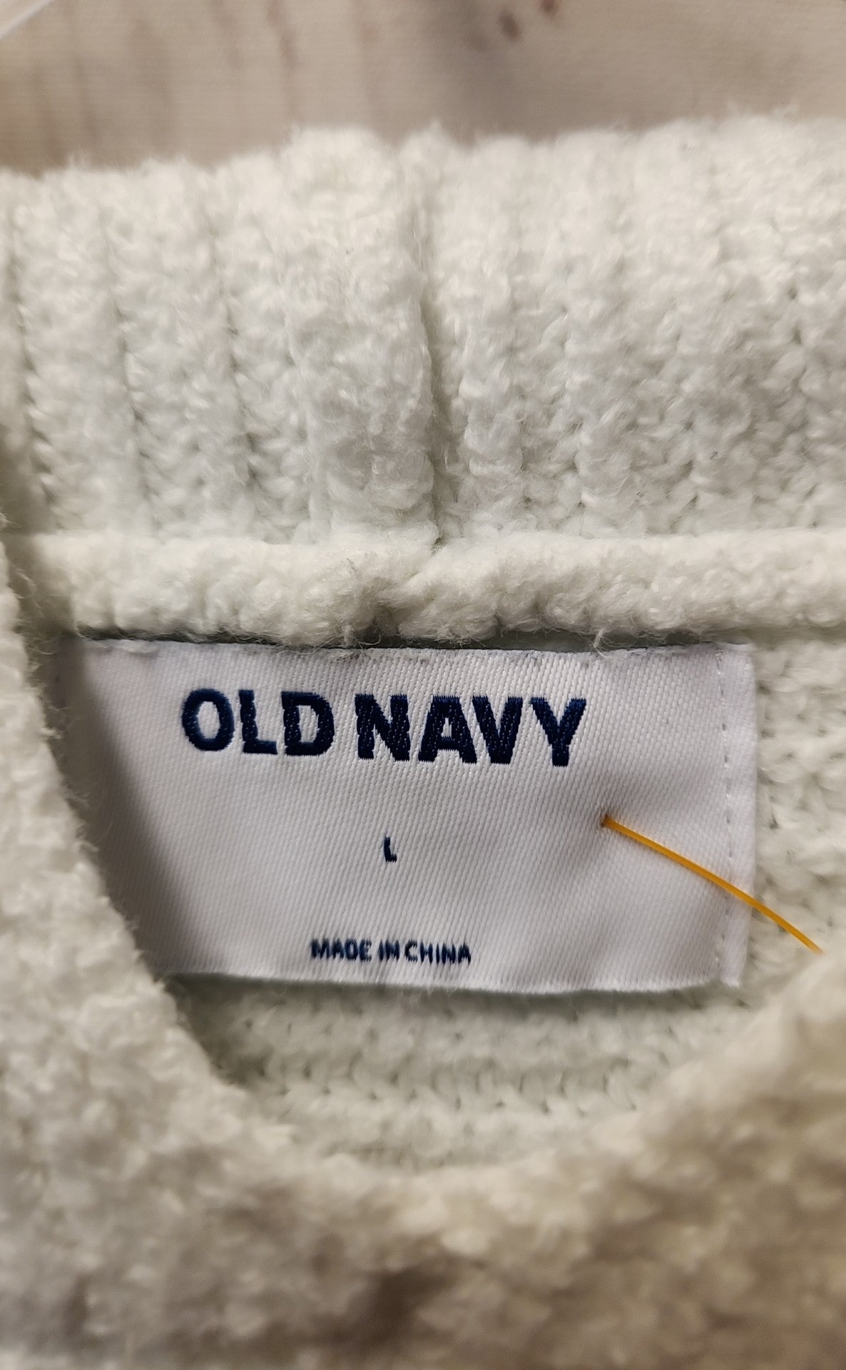 Old Navy Women's Size L White Hooded Sweater