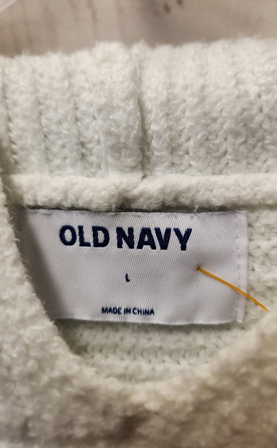 Old Navy Women's Size L White Hooded Sweater