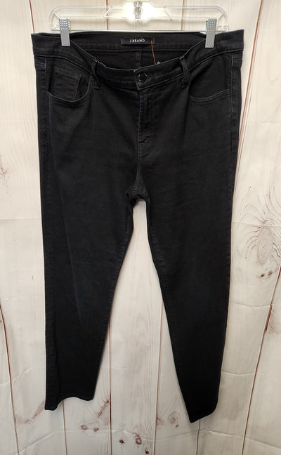 J Brand Women's Size 30 (9-10) Black Jeans Johnny Mid Rise Boy Fit
