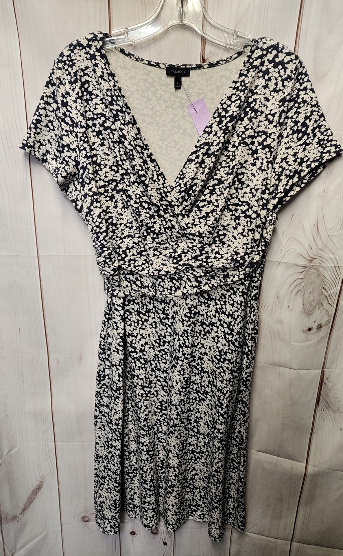 Talbots Women's Size L Blue Floral Dress