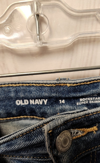 Old Navy Women's Size 32 (13-14) Blue Jeans Mid Rise Rockstar Super Skinny