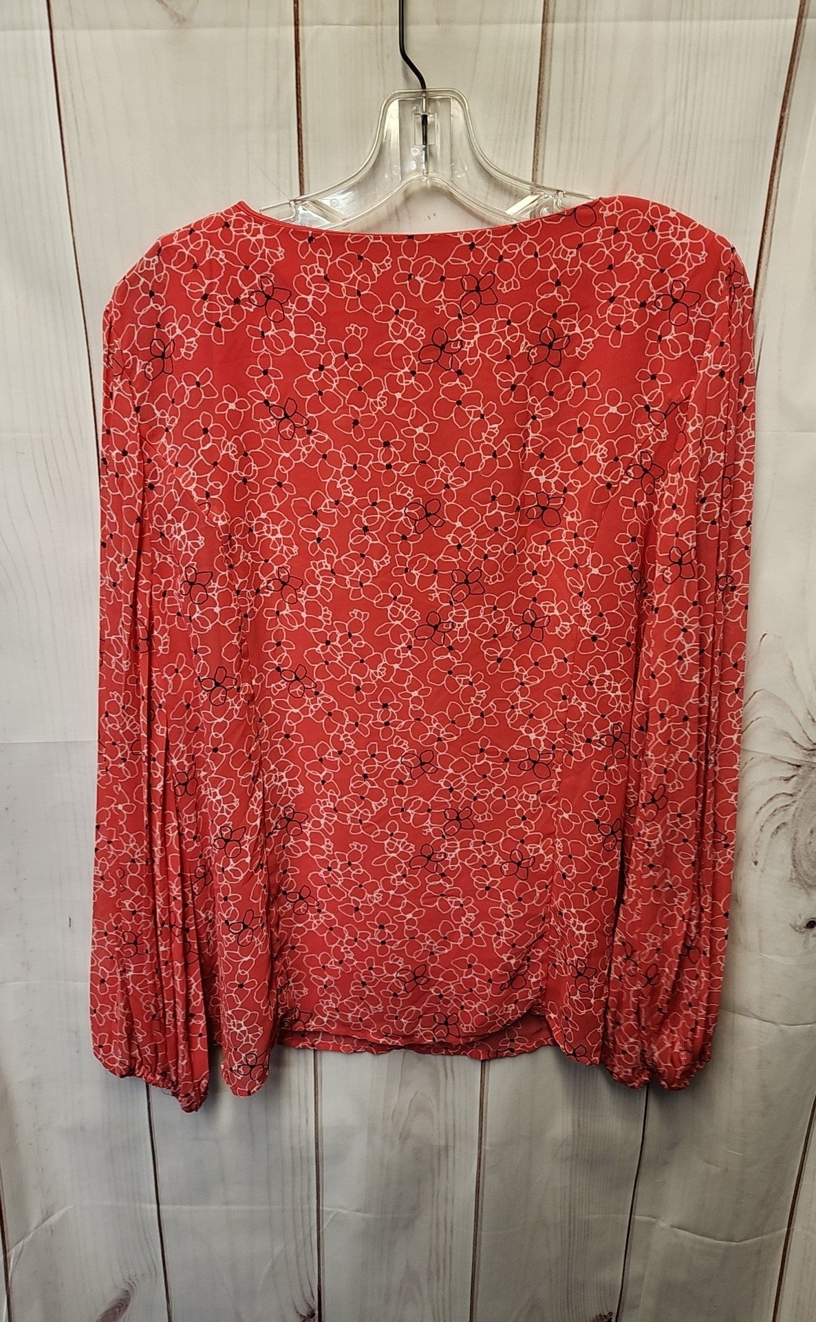 Alfani Women's Size L Pink Floral Long Sleeve Top