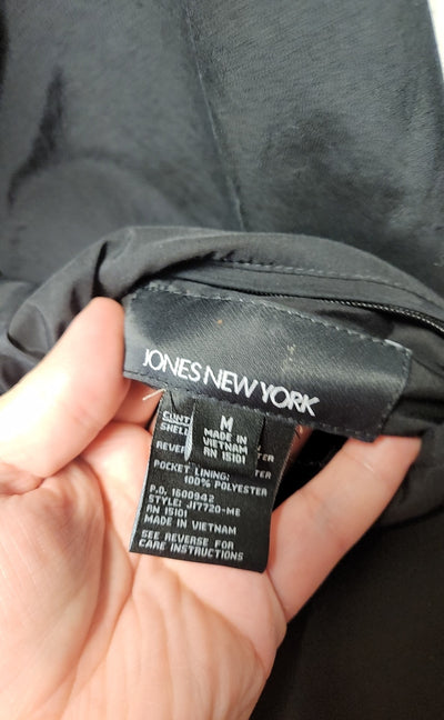 Jones New York Women's Size M Black & Beige Reversible Coat