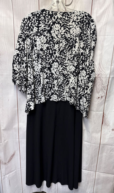 Jessica Howard Women's Size 16 Black & White Dress