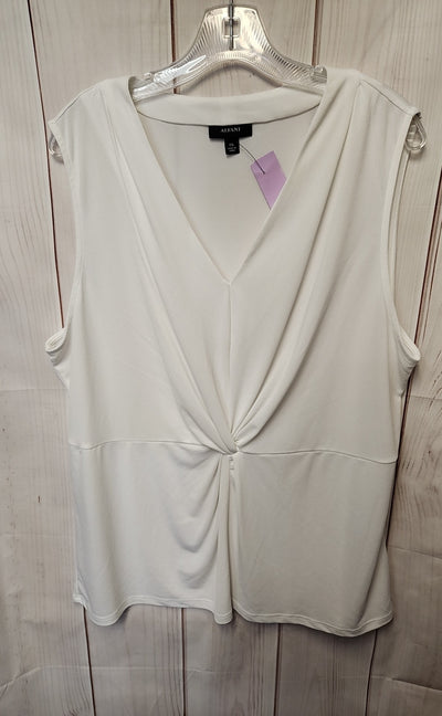 Alfani Women's Size XXL White Sleeveless Top