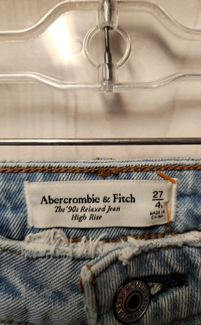 Abercrombie & Fitch Women's Size 27 (3-4) Blue Jeans The '90s Relaxed Jean
