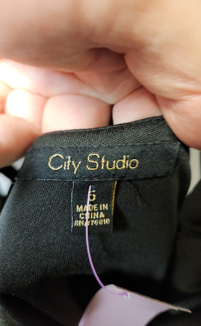 City Studio Women's Size 5 Black Dress