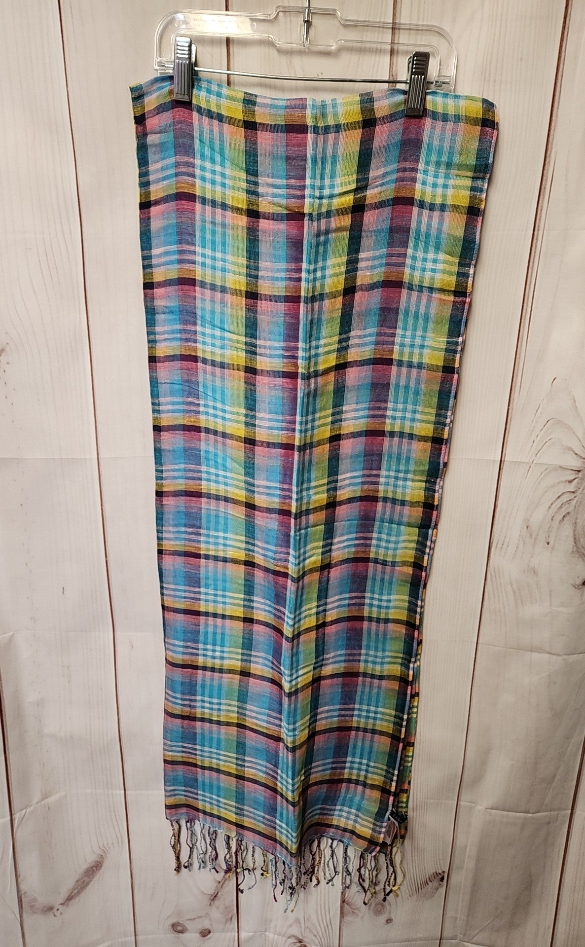 Talbots Multi-Color Plaid Dress Scarf