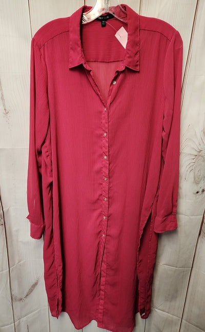 New Look Women's Size XL Pink Cover-Up
