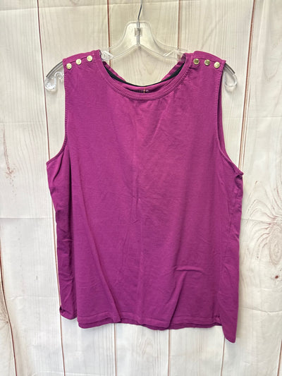 Jones New York Women's Size XL Purple Sleeveless Top