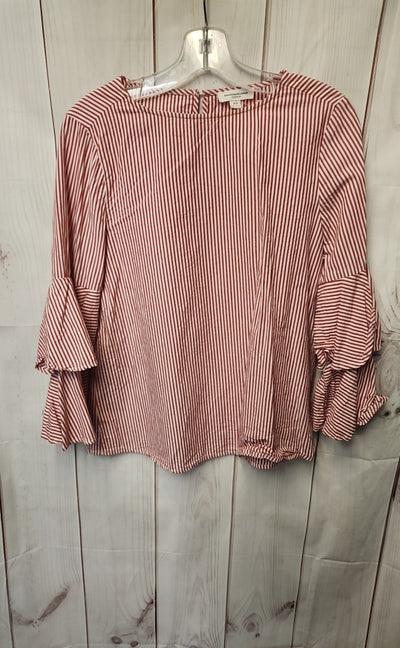 Beach Lunch Lounge Women's Size S Red 3/4 Sleeve Top