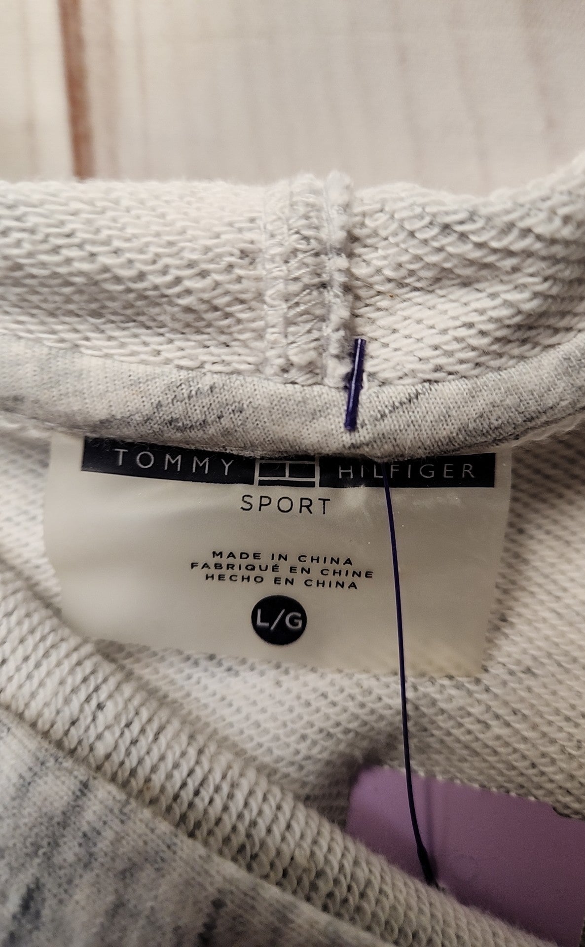 Tommy Hilfiger Women's Size L Gray Full Zip Hooded Sweatshirt