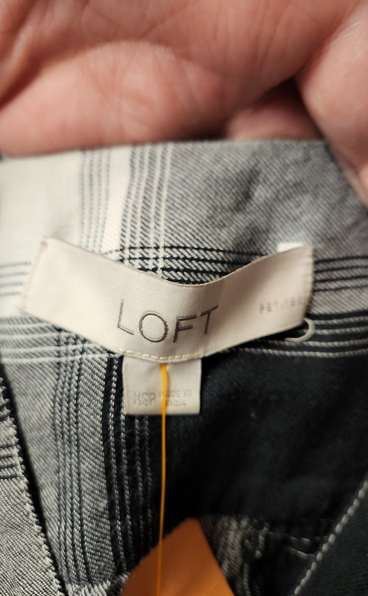 Loft Women's Size XS Petite Black & White Long Sleeve Top