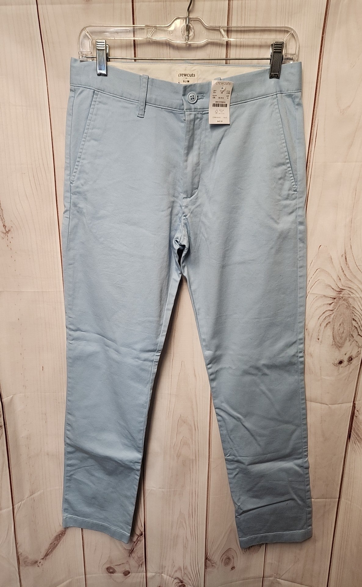 NWT Crewcuts Boy's Size 16 Light Blue Pants Slim