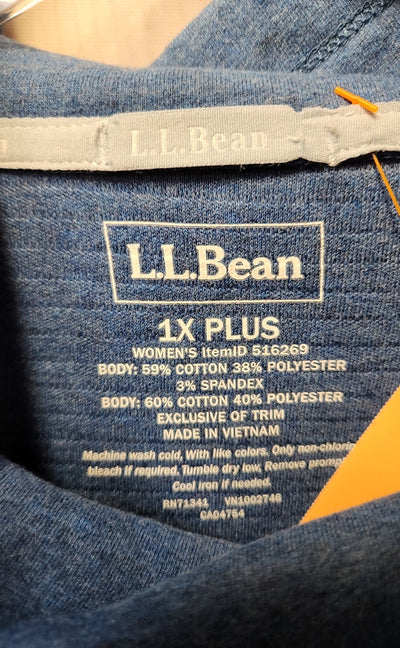 LL Bean Women's Size 1X Blue Sweatshirt