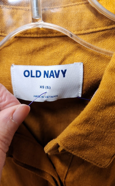 NWT Old Navy Girl's Size XS 5 Mustard Romper