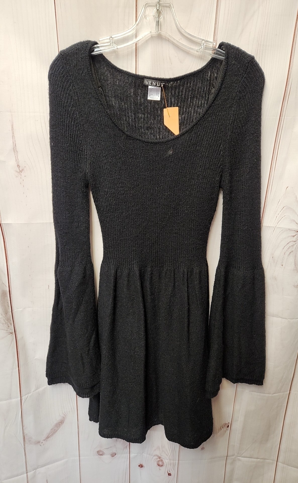 Venus Women's Size M Black Knit Dress