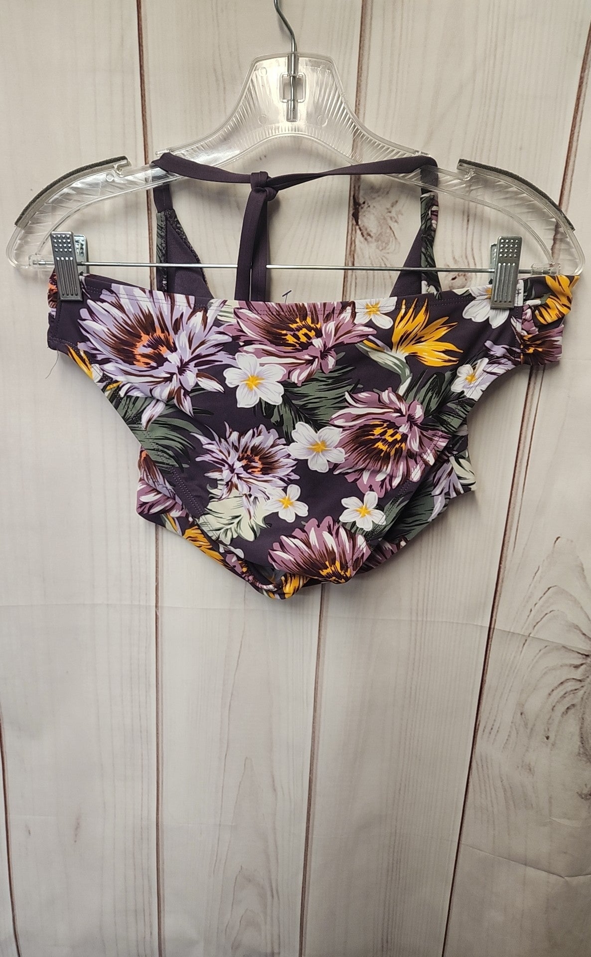 Kona Sol Women's Size M Purple Floral Bikini