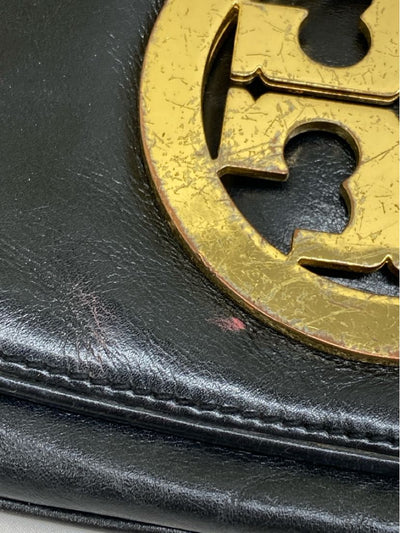 Tory Burch Black Leather Purse Bag AS IS - Stains