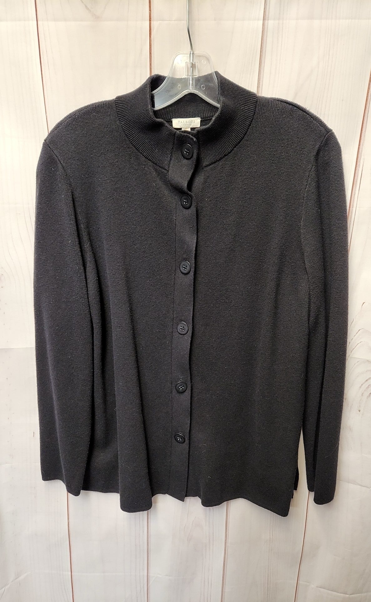 Talbots Women's Size L Petite Black Cardigan