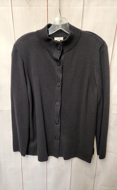 Talbots Women's Size L Petite Black Cardigan