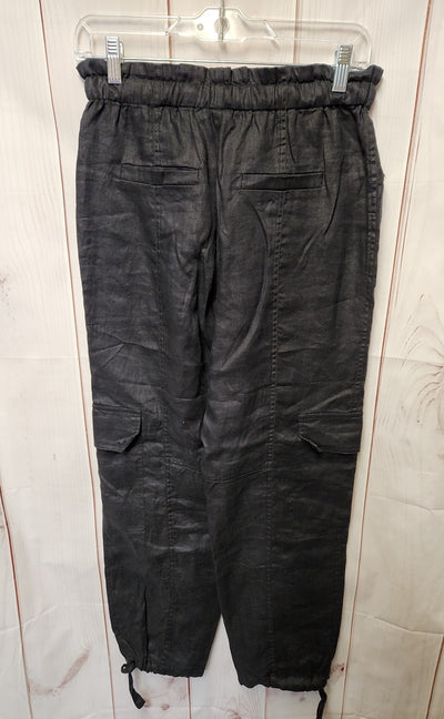 Magaschoni Women's Size XS Black Linen Pants