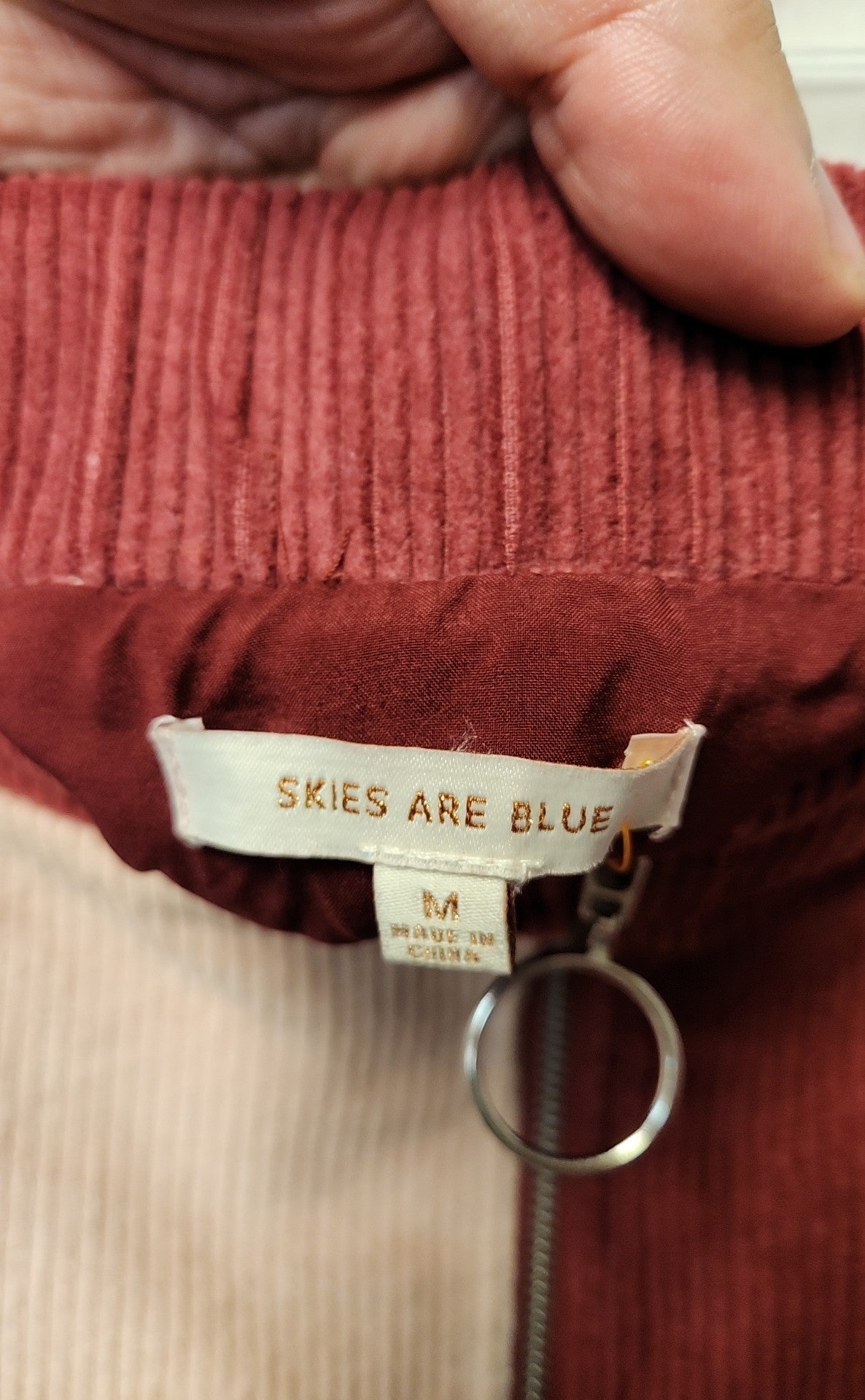 Skies are Blue Women's Size M Pink Corduroy Skirt