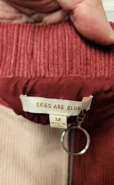 Skies are Blue Women's Size M Pink Corduroy Skirt