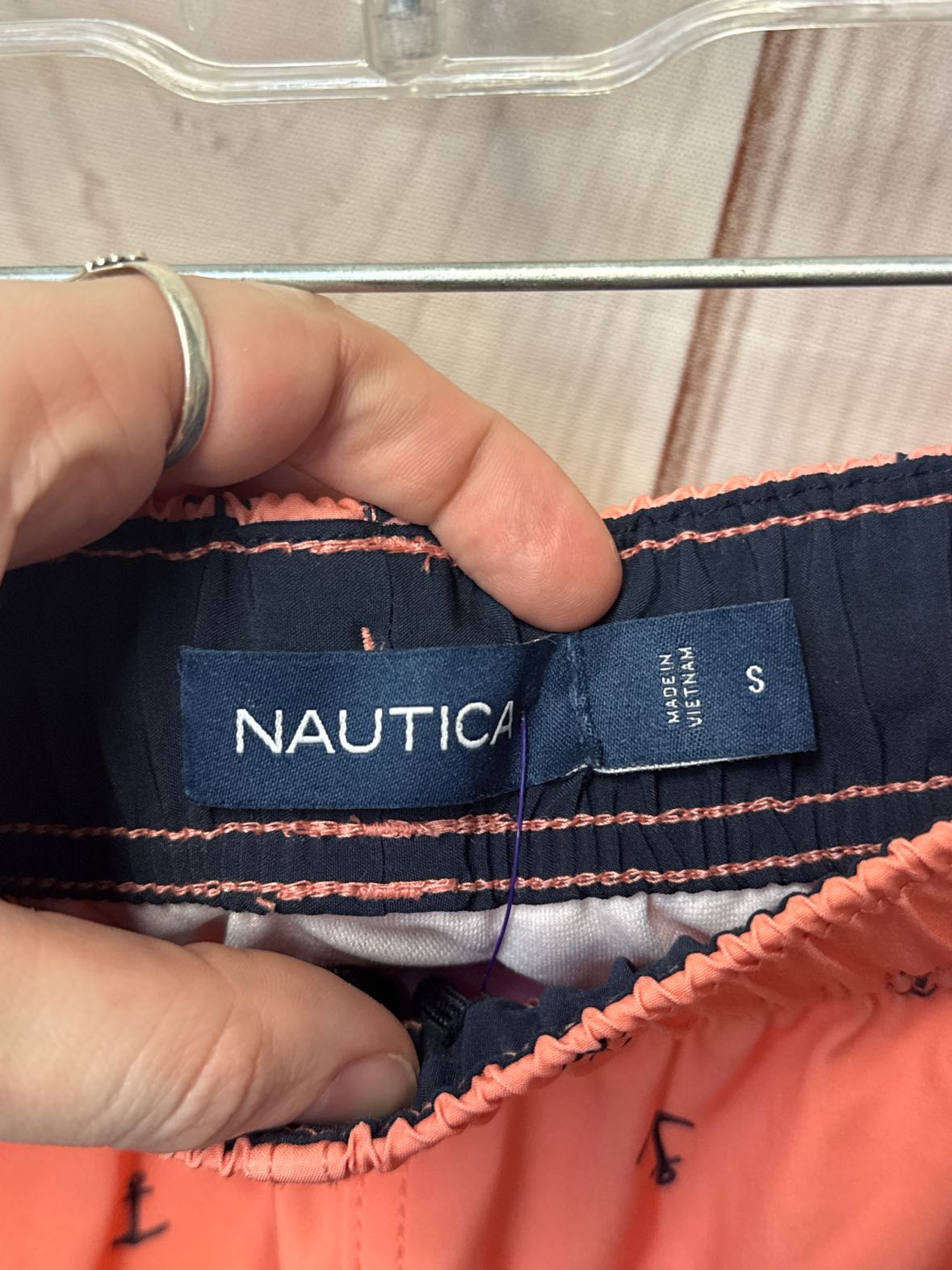 Nautica Men's Size S Peach Swim Trunks