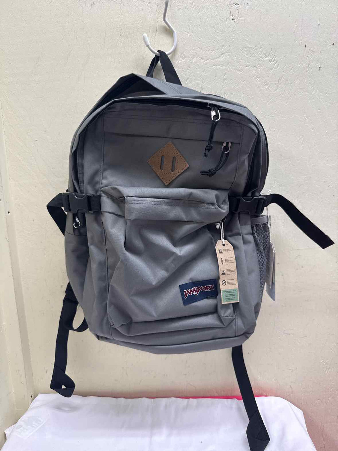 jansport backpack all gray Jansport Gray Backpack – Off The Rack