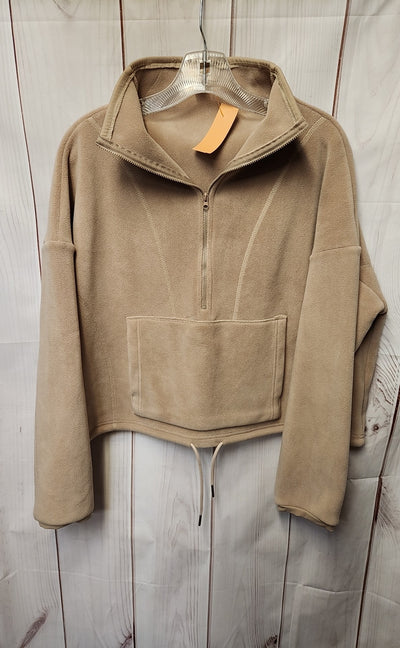 Qinsen Women's Size M Beige Sweatshirt