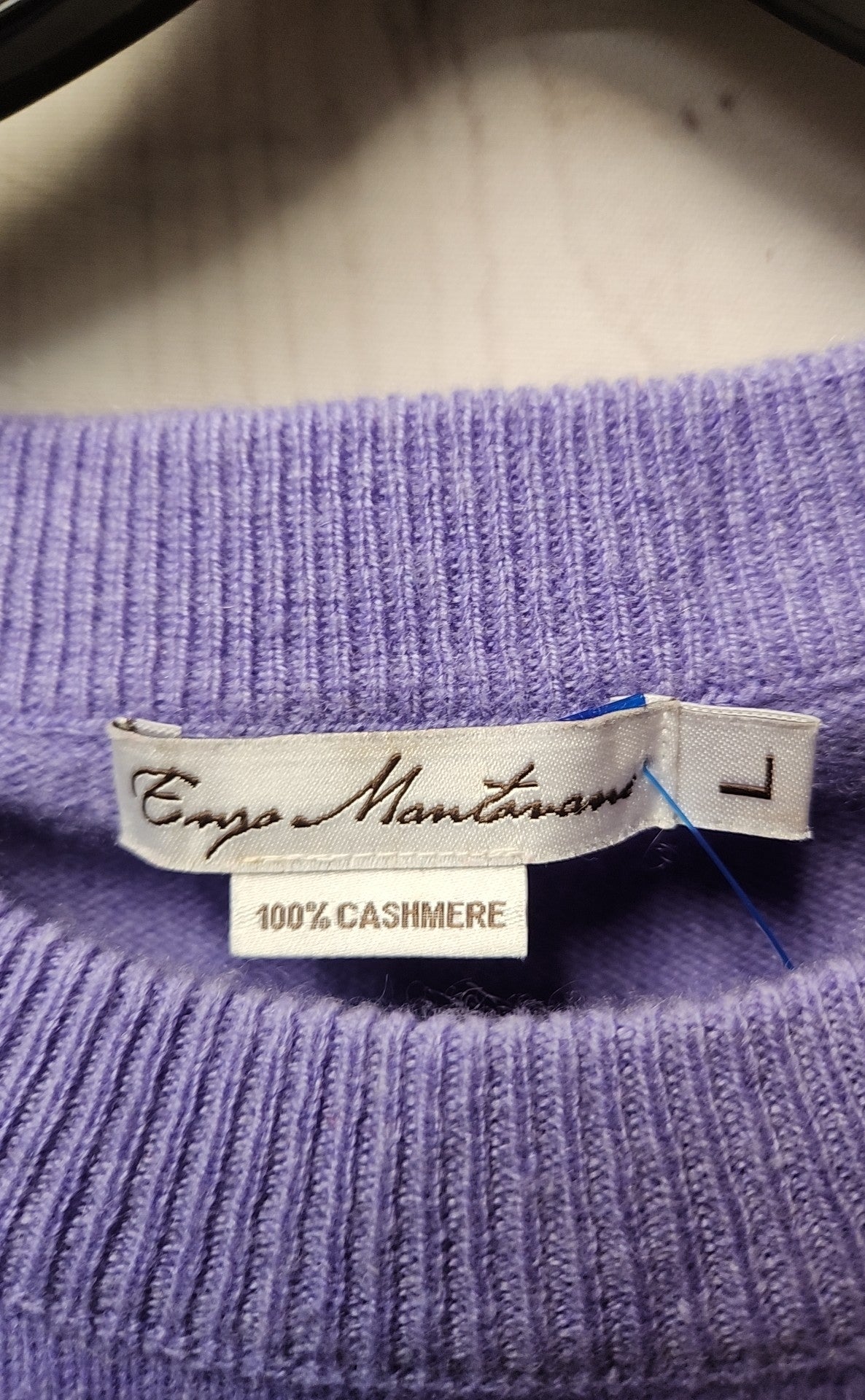 Enzo Mantovani Women's Size L Purple Cashmere Sweater