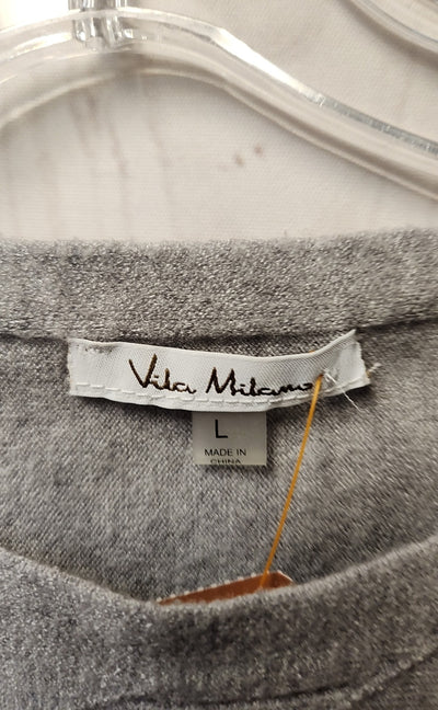Vila Milano Women's Size L Gray 3/4 Sleeve Top