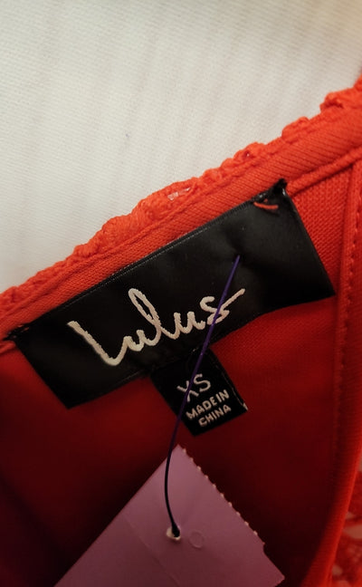 Lulus Women's Size S Red Lace Dress