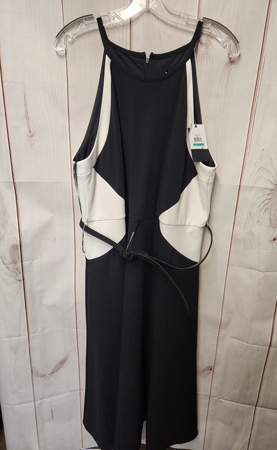 NWT DKNY Women's Size 16 Black & White Dress