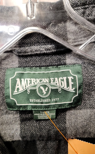 American Eagle Men's Size S Black & Gray Shirt