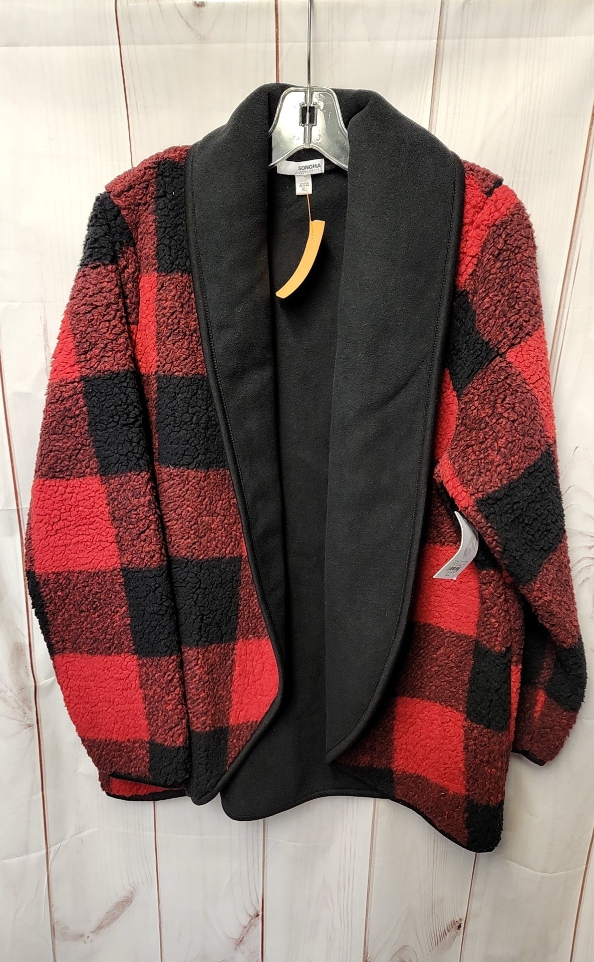 NWT Sonoma Women's Size XL Red & Black Cardigan