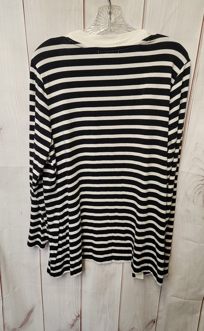 Coldwater Creek Women's Size L White & Black Cardigan