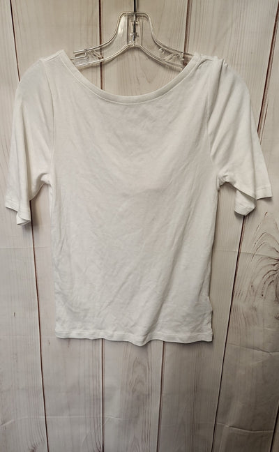 Gap Women's Size M White Short Sleeve Top