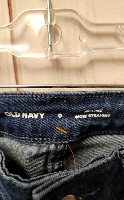 Old Navy Women's Size 25 (0) Blue Jeans High Rise Wow Straight