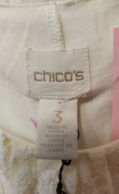 NWT Chico's Women's Size 3 = US 16 White Dress