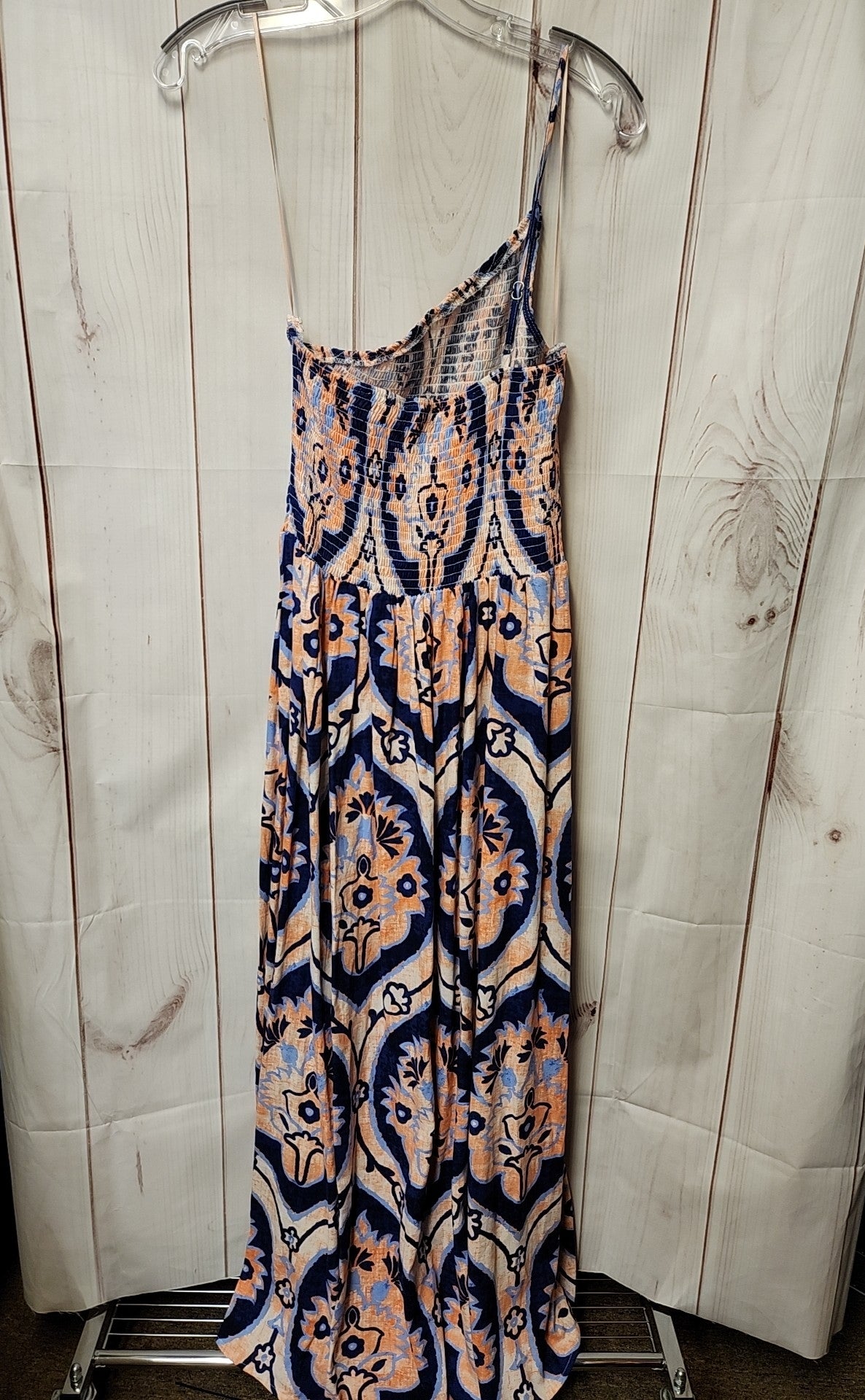 Moon River Women's Size L Blue & Orange Dress
