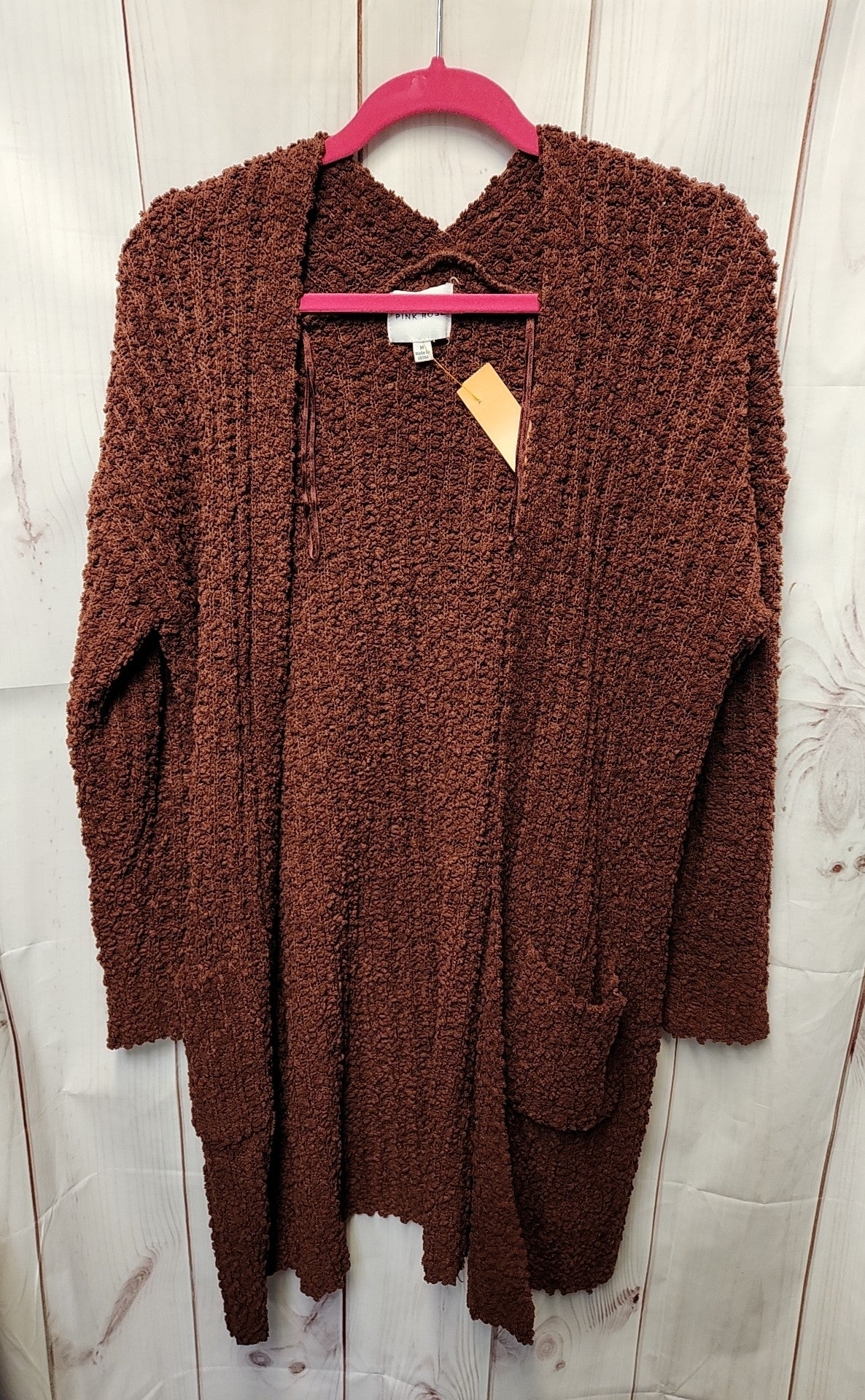 Pink Rose Women's Size M Brown Cardigan