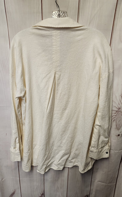 Cable & Gauge Women's Size L White 3/4 Sleeve Top