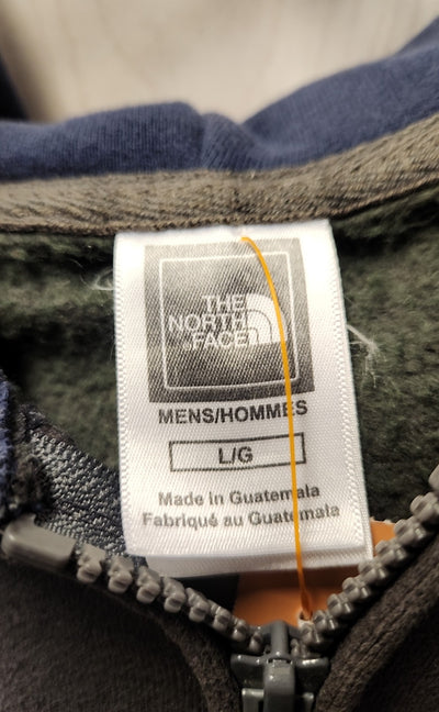 North Face Men's Size L Gray Full Zip Hooded Sweatshirt