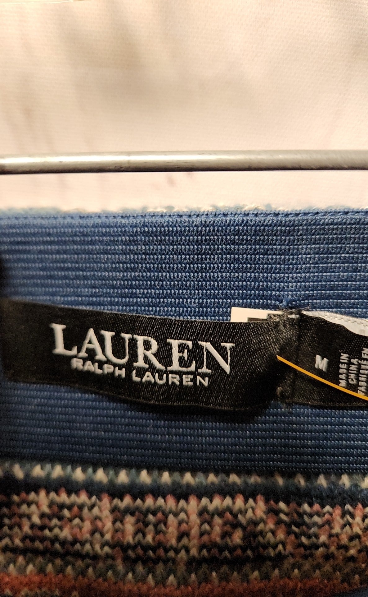 NWT Lauren by Ralph Lauren Women's Size M Blue & Pink Skirt