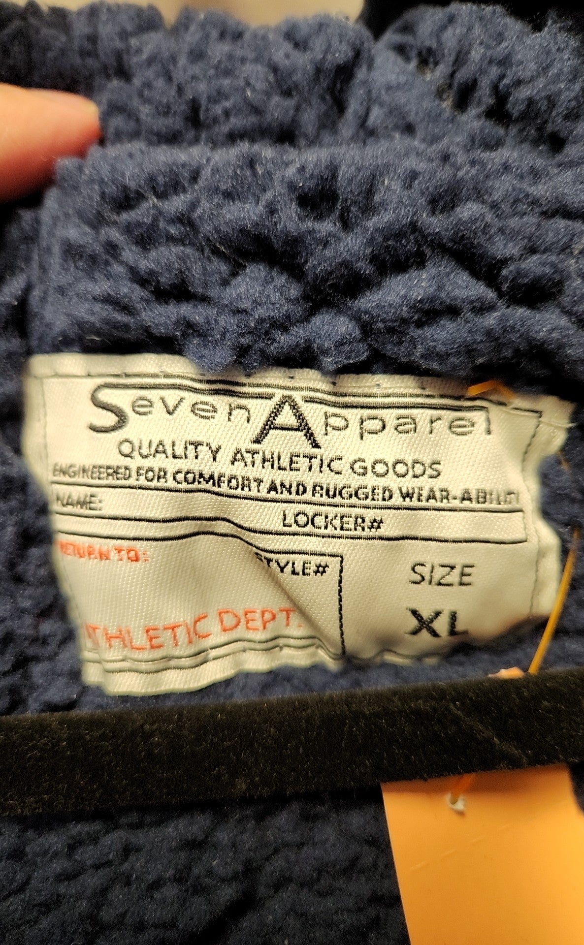 NWT Seven Apparel Men's Size XL Blue Full Zip Hooded Sweatshirt