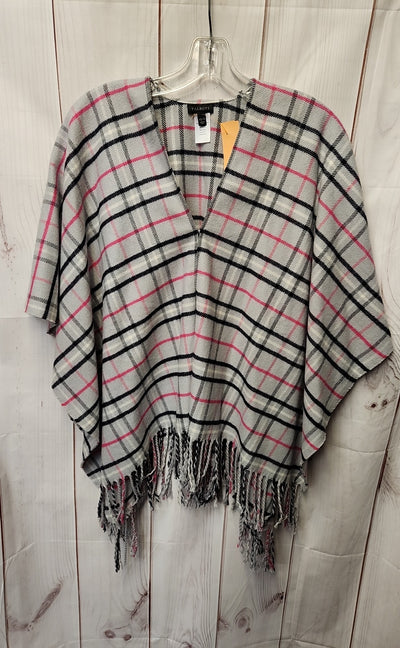 Talbots Women's Size XS/S Gray & Pink Poncho