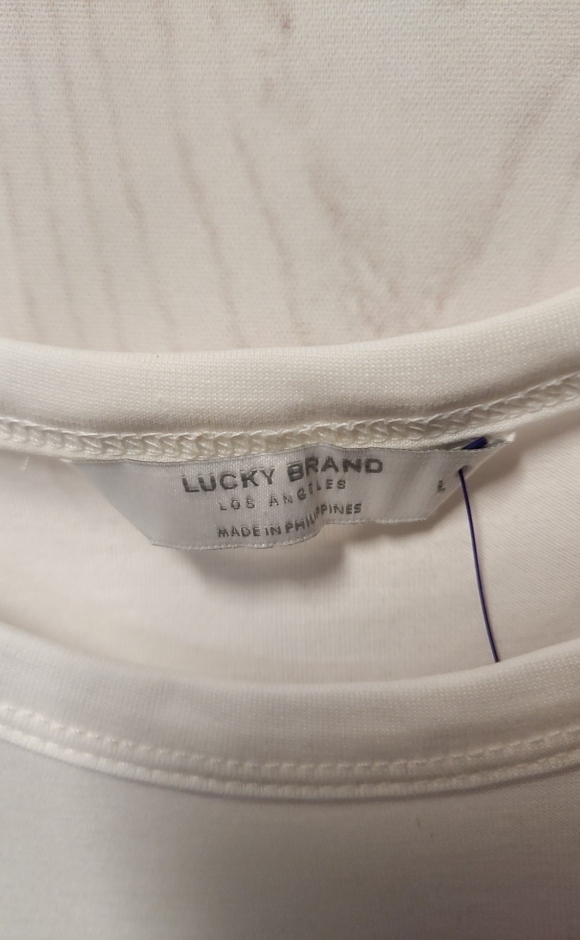 Lucky Brand Women's Size L White Short Sleeve Top